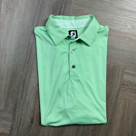 FootJoy Other - FootJoy Performance Golf FJ Logo Polo Shirt Mens XXL Mint Green Tennis Preppy